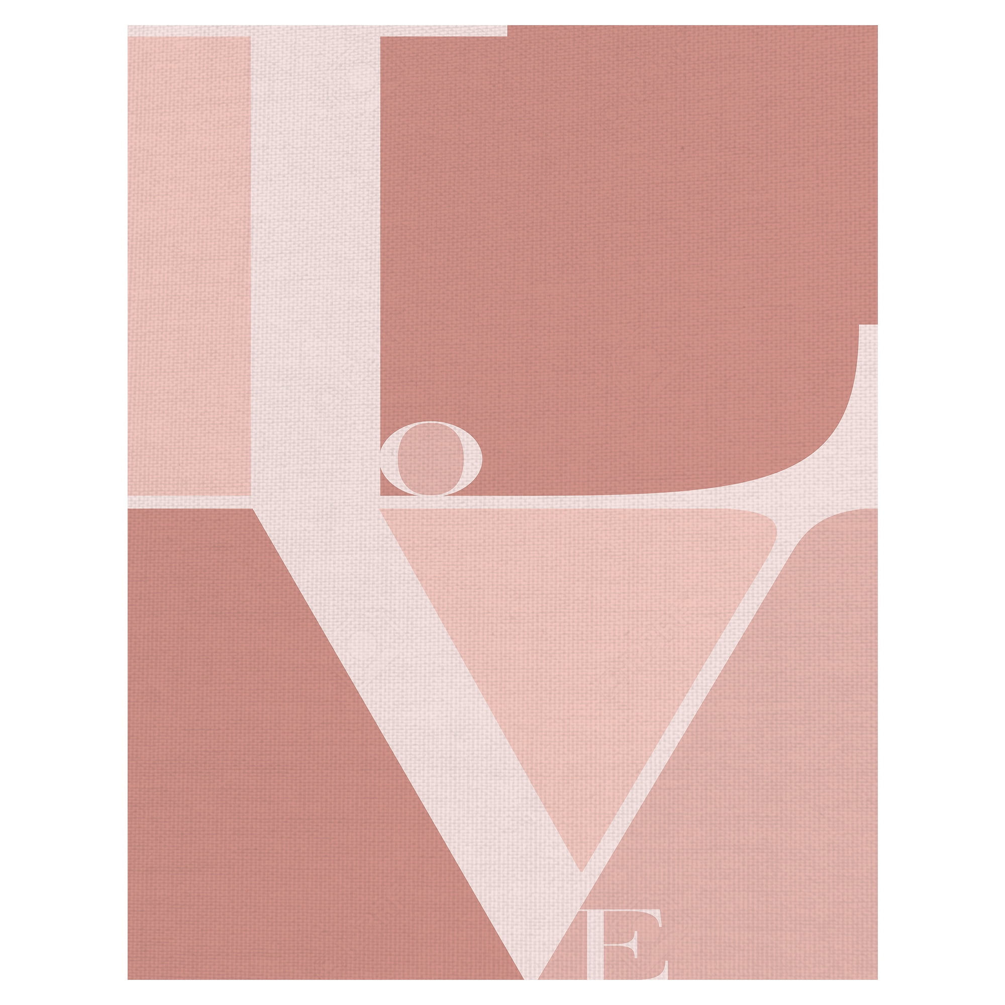 Abstract Pink Love Typography Canvas Art for Kids 22" x 28"