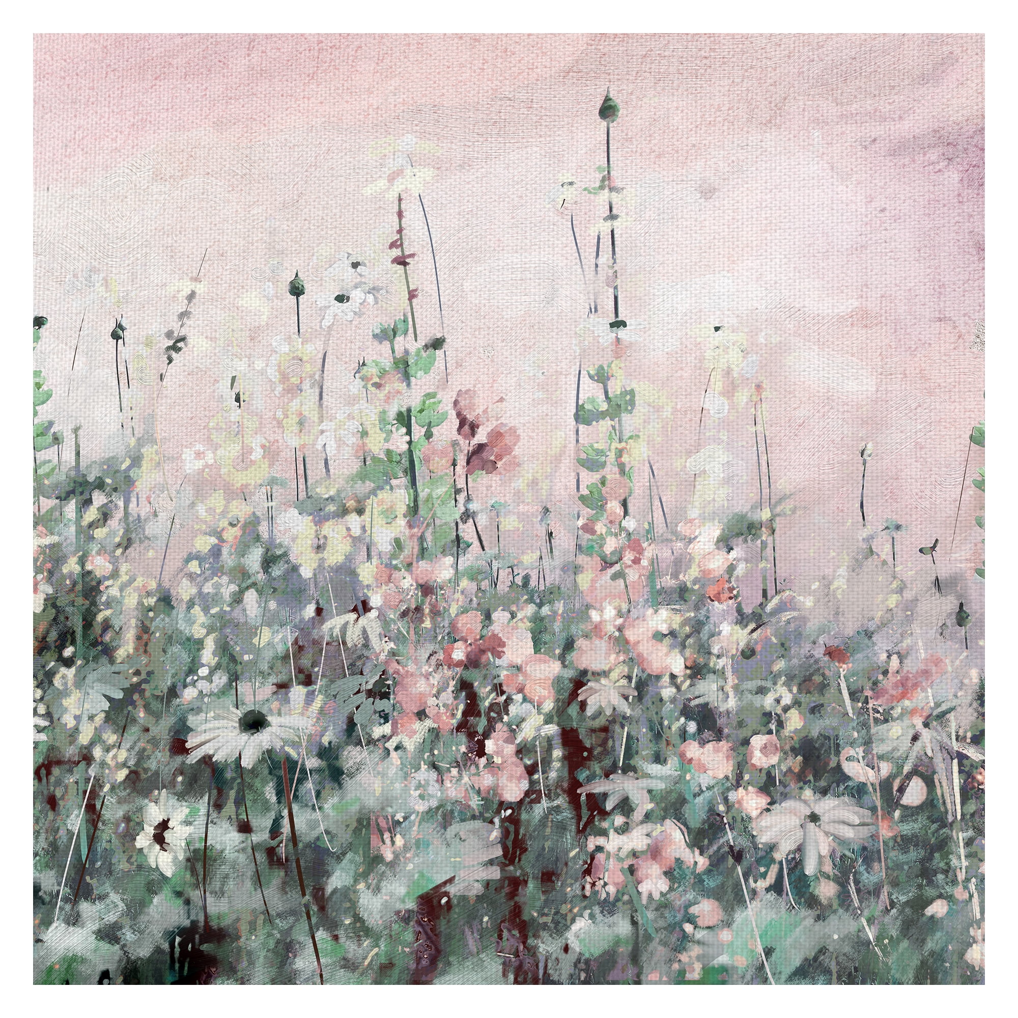 Masterpiece Art Gallery Madeline Square II Wildflowers By Studio Arts Canvas Art Print 24" x 24"
