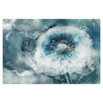 Masterpiece Art Gallery Make A Wish Soft Blue Dandelion by Studio Arts Canvas Art Print