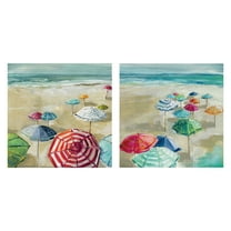 Masterpiece Art Gallery Making Shade I, II by Carol Robinson Beach Coastal Canvas Art Print Set of 2 (16" x 16")