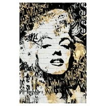 Masterpiece Art Gallery Marilyn In Gold By Belle Maison Canvas Art Print 24" x 36"