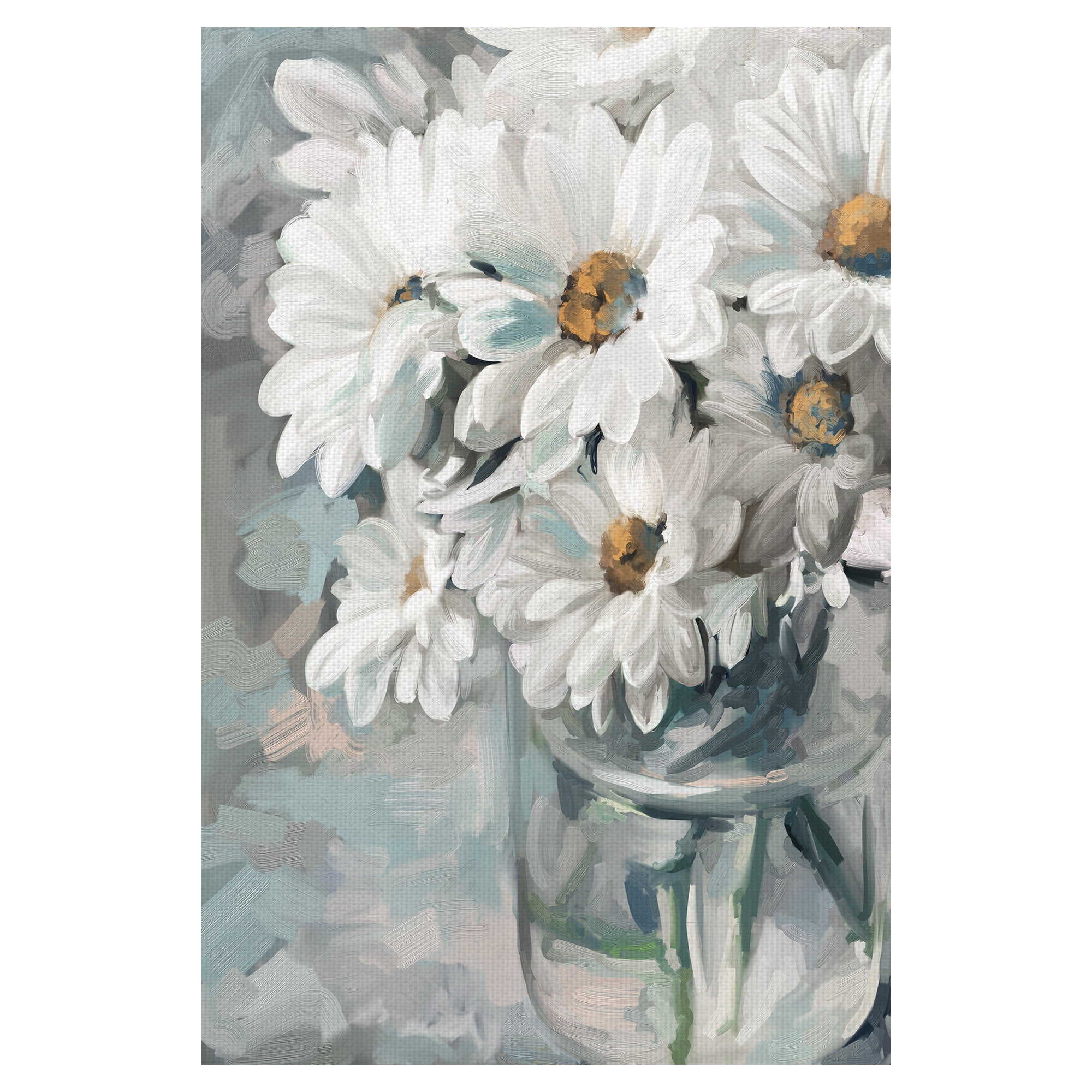 Masterpiece Art Gallery Mason Jar Bouquet II By Studio Arts Canvas Art Print 24" x 36"