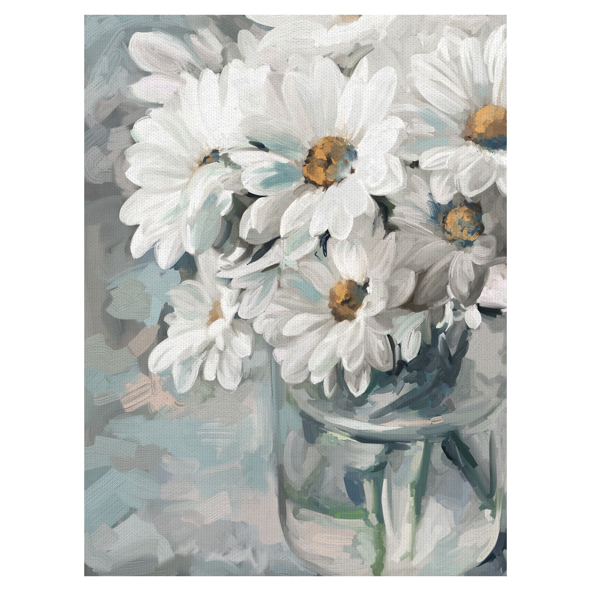 Masterpiece Art Gallery Mason Jar Bouquet II By Studio Arts Canvas Art Print 30" x 40"