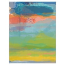 Masterpiece Art Gallery Meadow Mist Panel by Katrina Craven Abstract Canvas Art Print 17" x 34"
