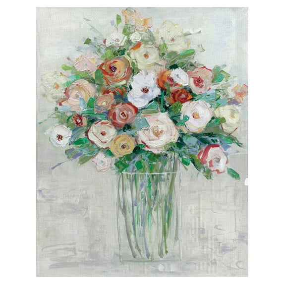Masterpiece Art Gallery Mid-Summer Medley Flowers By Sally Swatland Canvas Art Print 22" x 28"