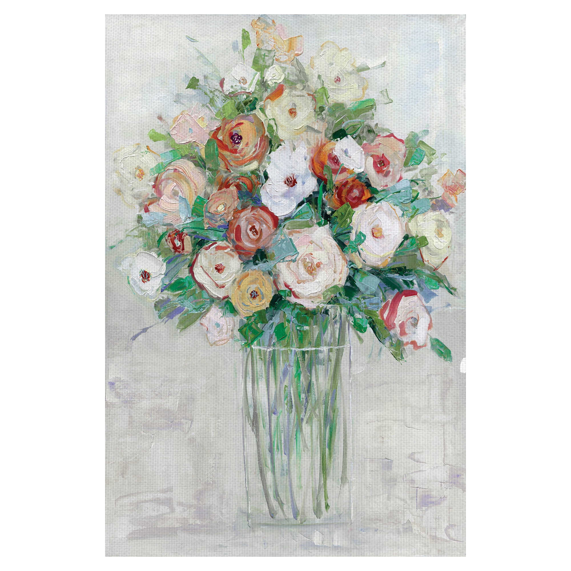 Masterpiece Art Gallery Mid-Summer Medley Flowers By Sally Swatland Canvas Art Print 24" x 36"