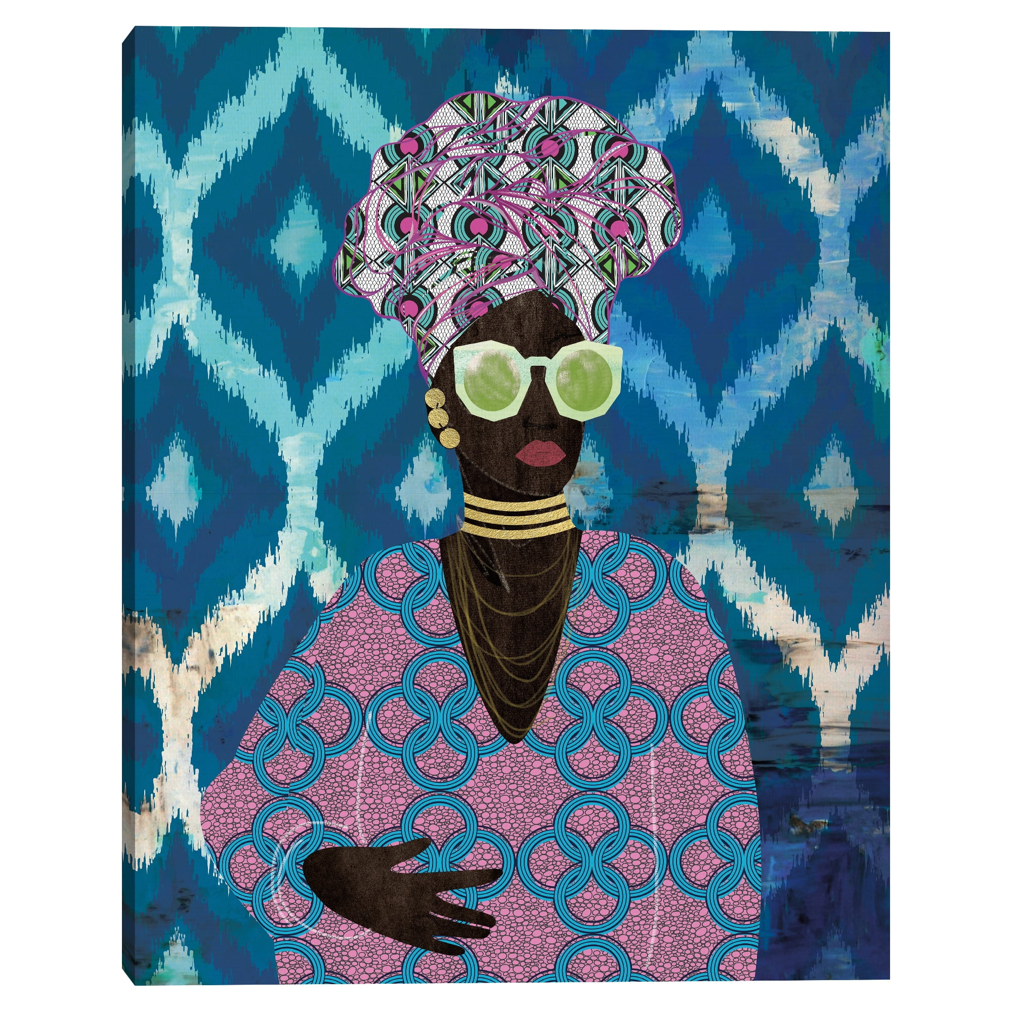 Masterpiece Art Gallery Modern Turban Queen People Canvas Art Print, 22" x 28", by Nikki Chu