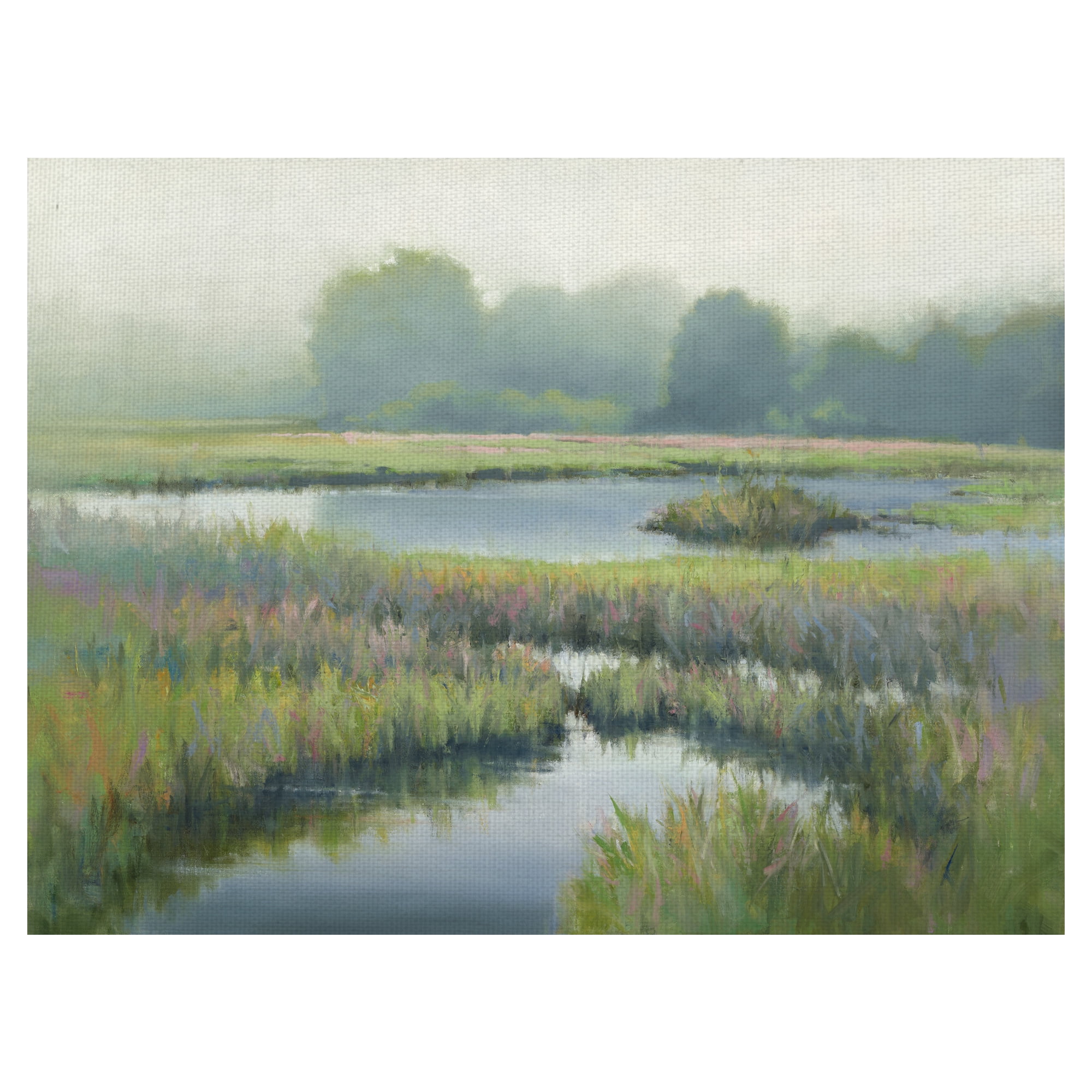 Morning Marsh Landscape Canvas Art Print for Kids 30" x 40"