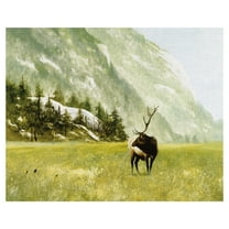 Masterpiece Art Gallery Morning Call Of An Elk By Noah Bay Canvas Art Print 22" x 28"