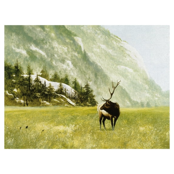 Masterpiece Art Gallery Morning Call Of An Elk By Noah Bay Canvas Art Print 30" x 40"