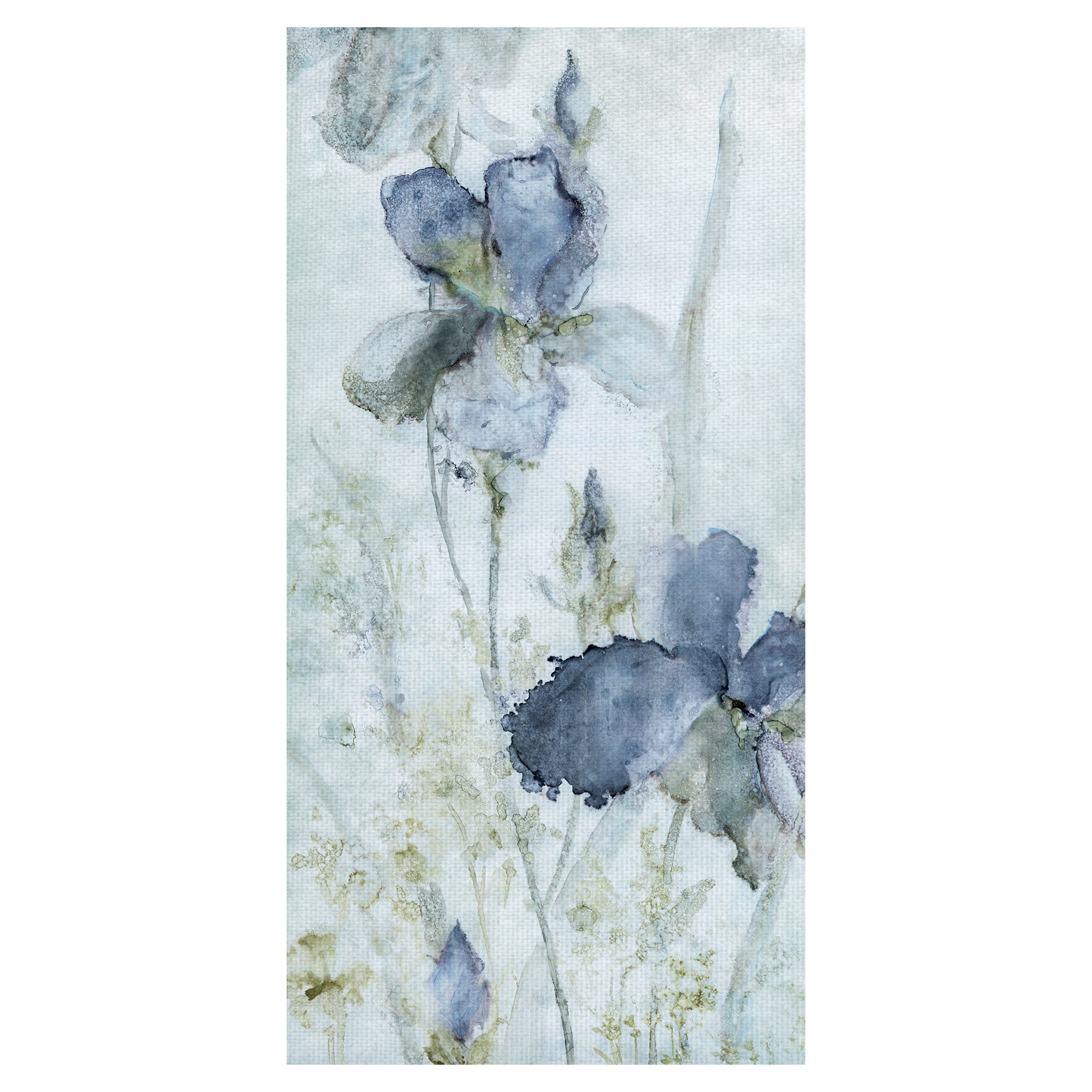 Masterpiece Art Gallery Morning Iris Blue by Carol Robinson Canvas Art Print 24" x 48"