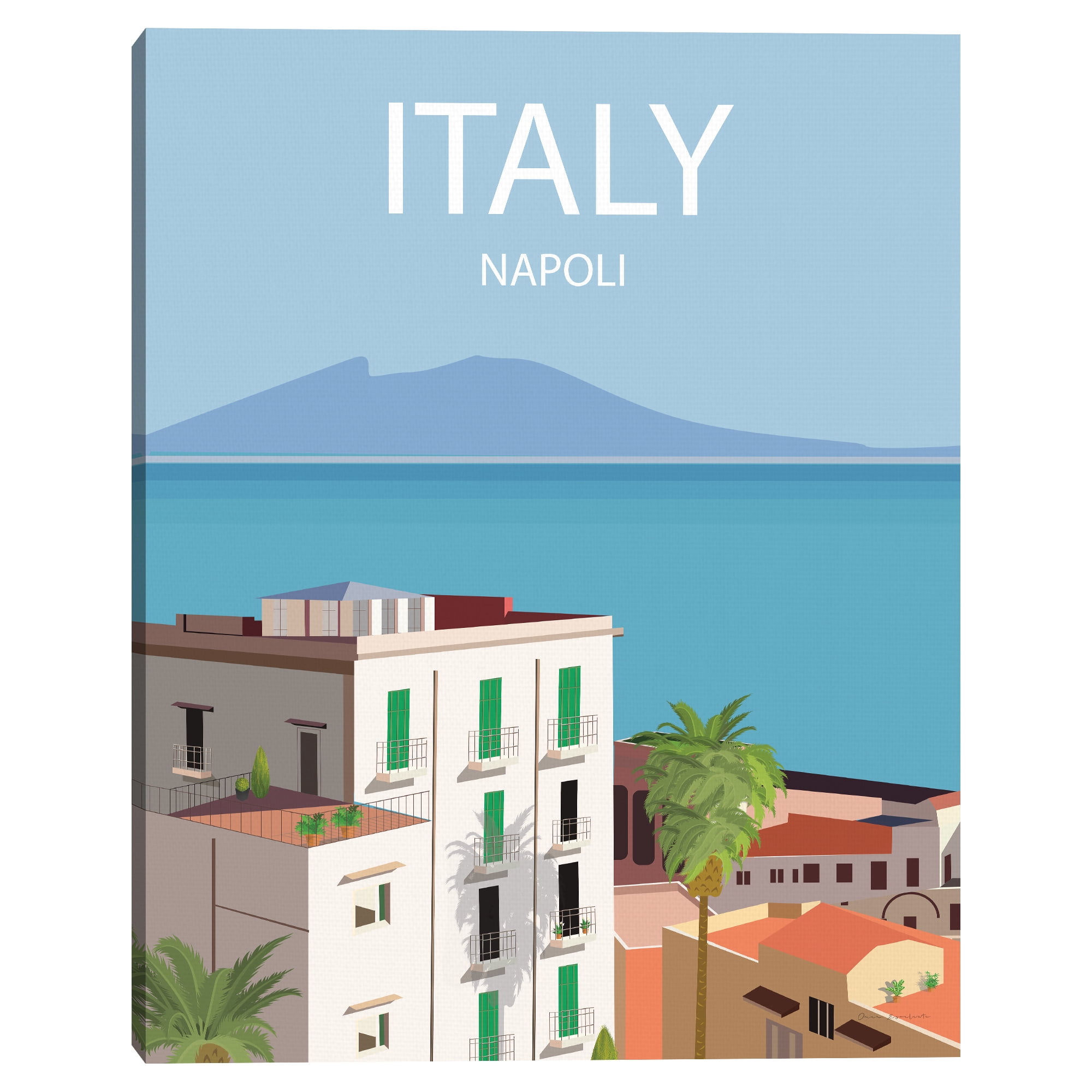 Masterpiece Art Gallery Napoli Cities Canvas Art Print, 22" x 28", by Omar Escalante