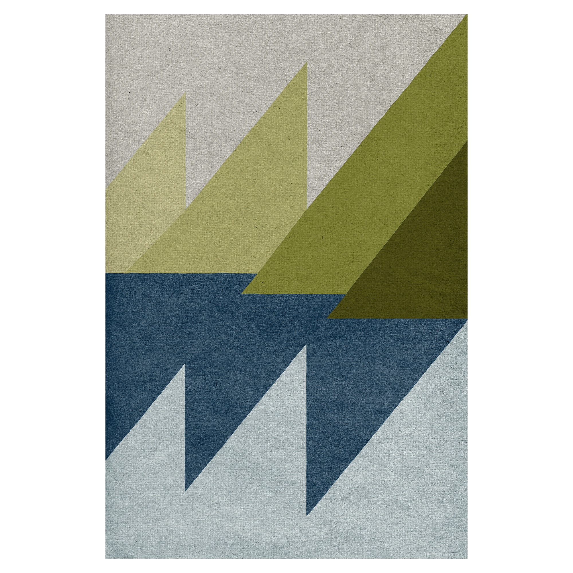 Masterpiece Art Gallery New Linen Geometrics D Triangular Abstract By GI ArtLab Canvas Art Print 24" x 36"