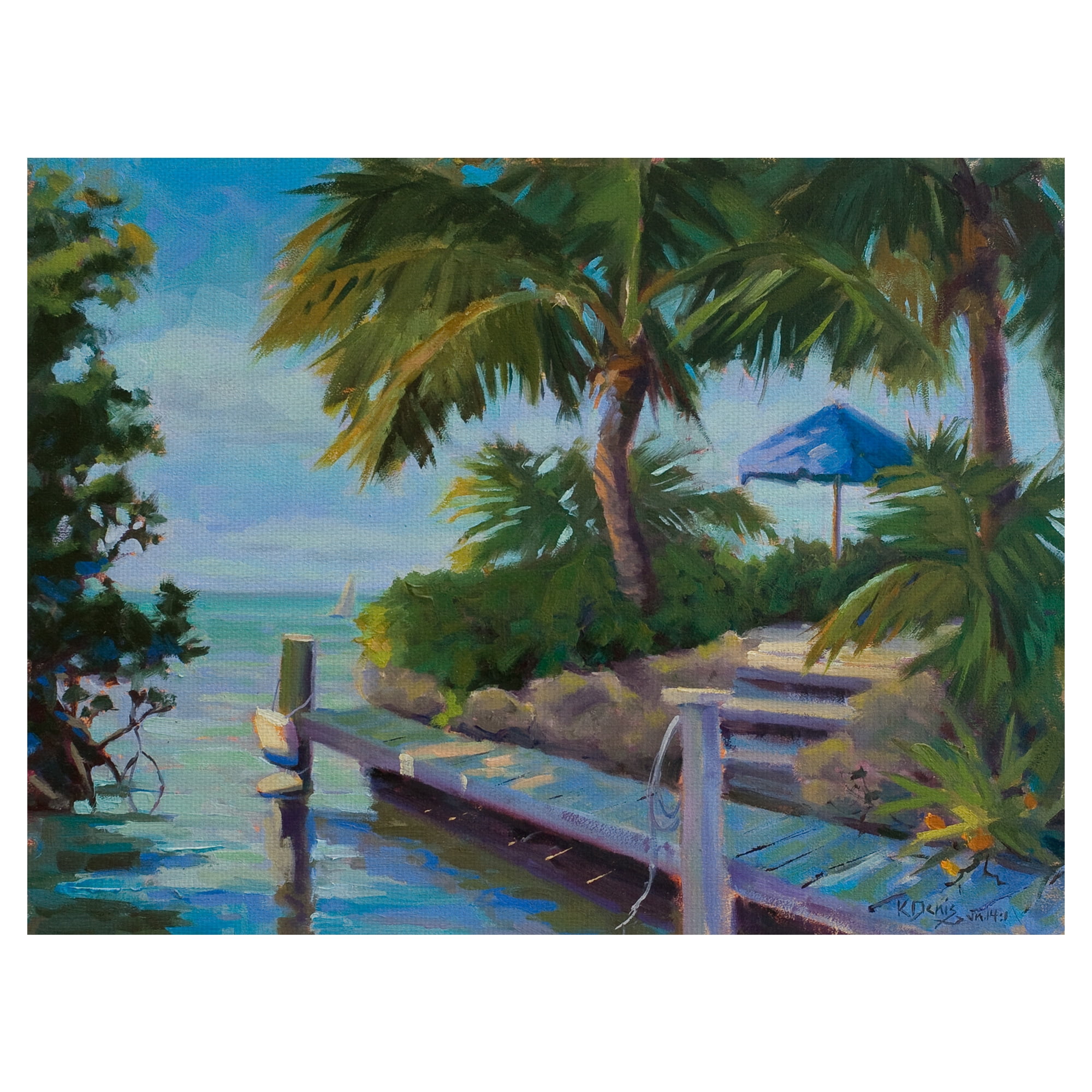 Masterpiece Art Gallery No Complaints Island Dream By Kathleen Denis Canvas Art Print 30" x 40"