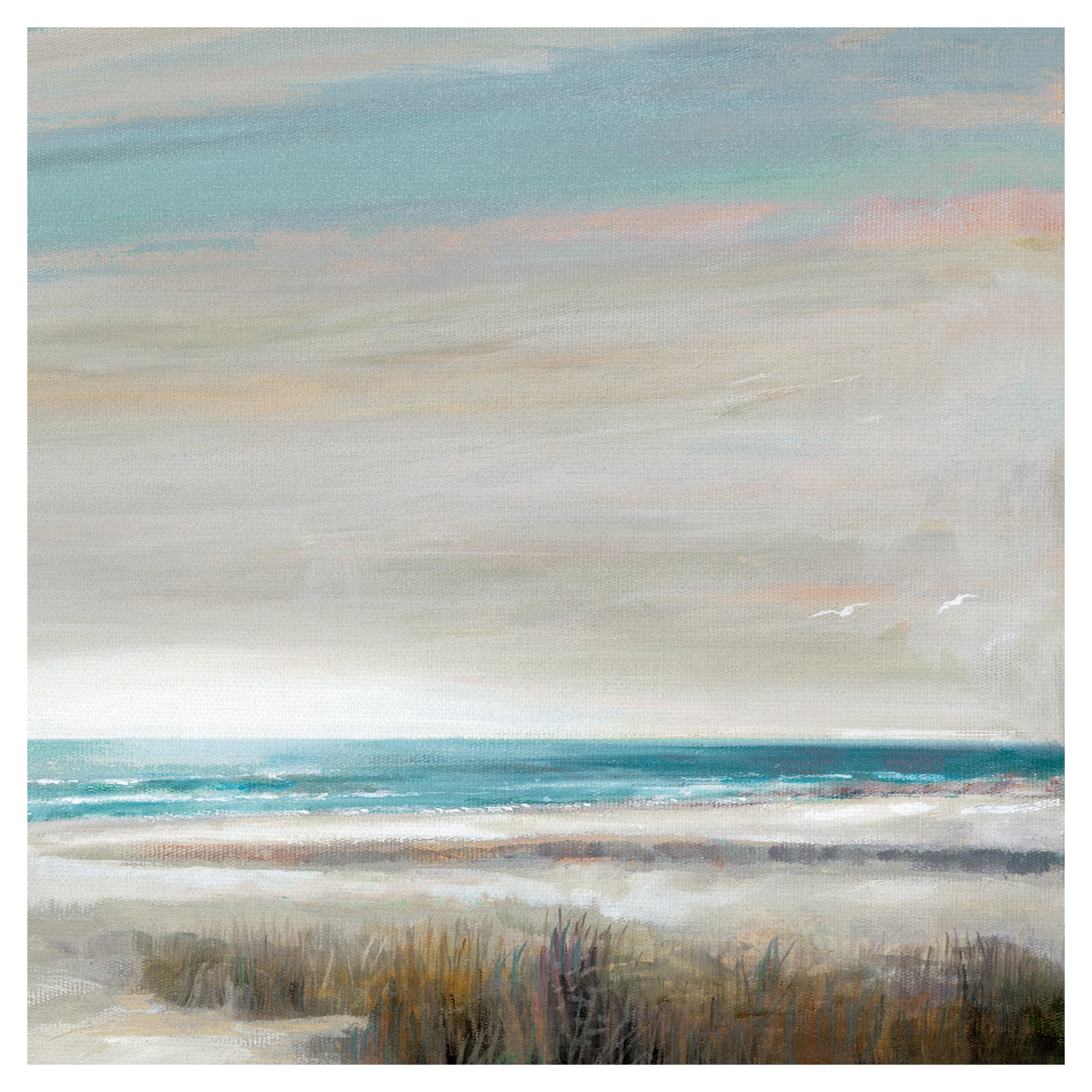 Masterpiece Art Gallery Ocean Oasis Beach Sunset by Ruana Mannign Canvas Art Print