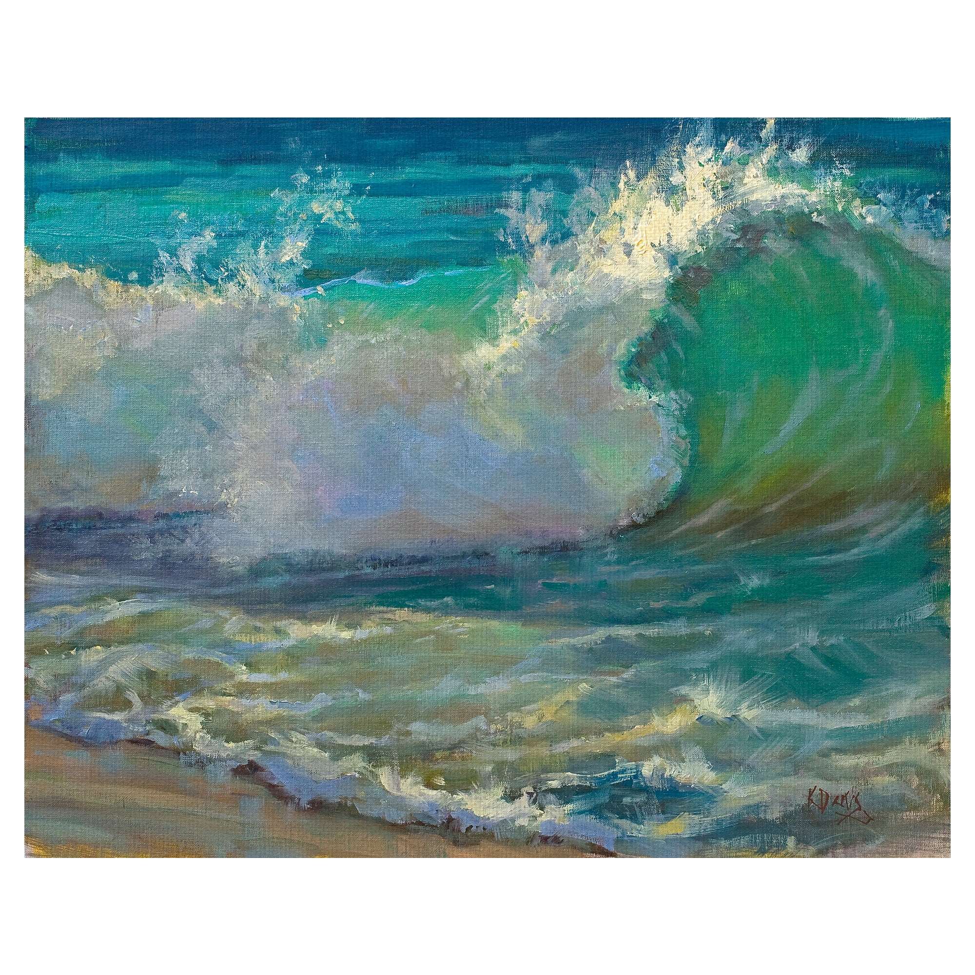 Ocean Wave Majesty Abstract Canvas Art Print for Kids