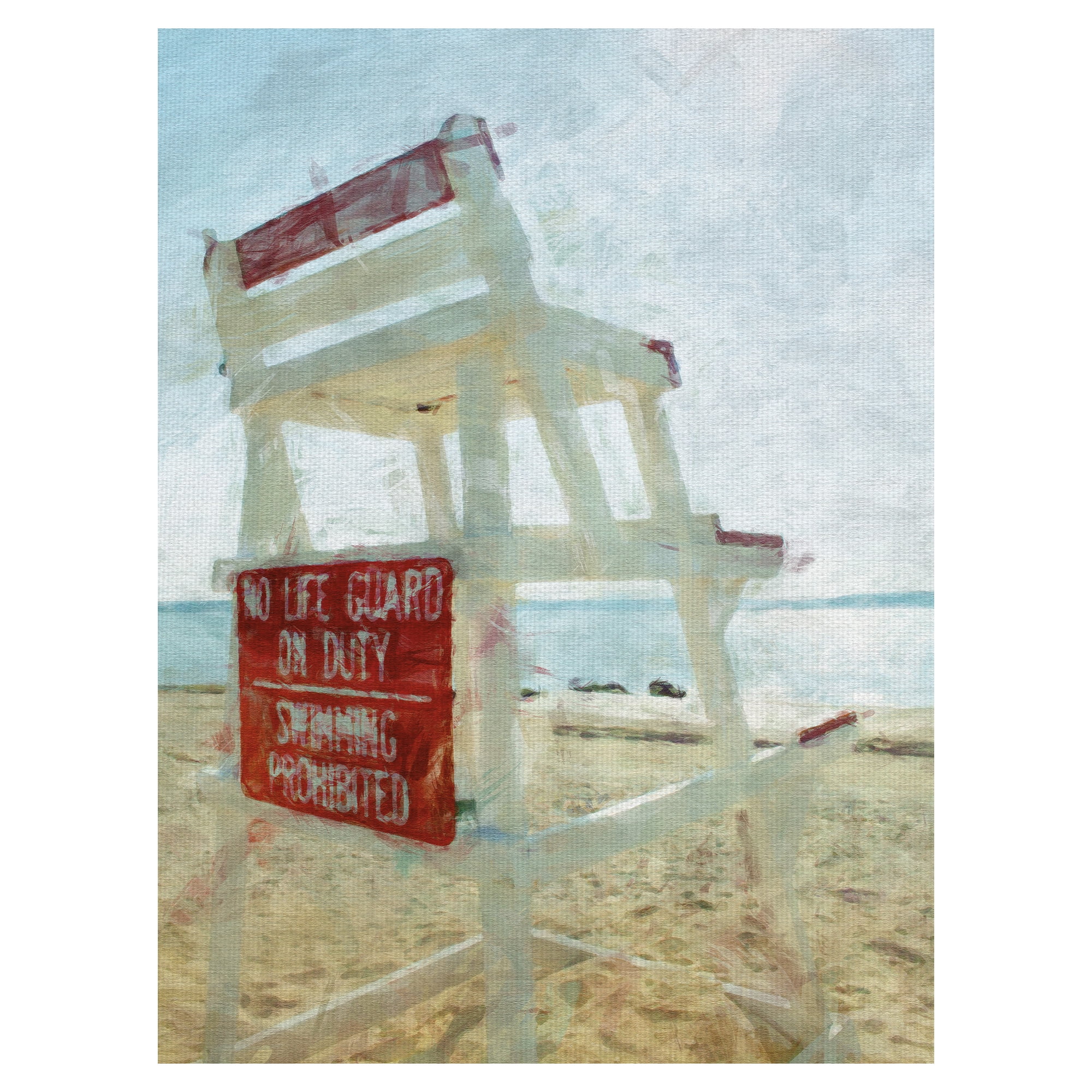 Coastal Lifeguard Chair Canvas Print for Kids Room