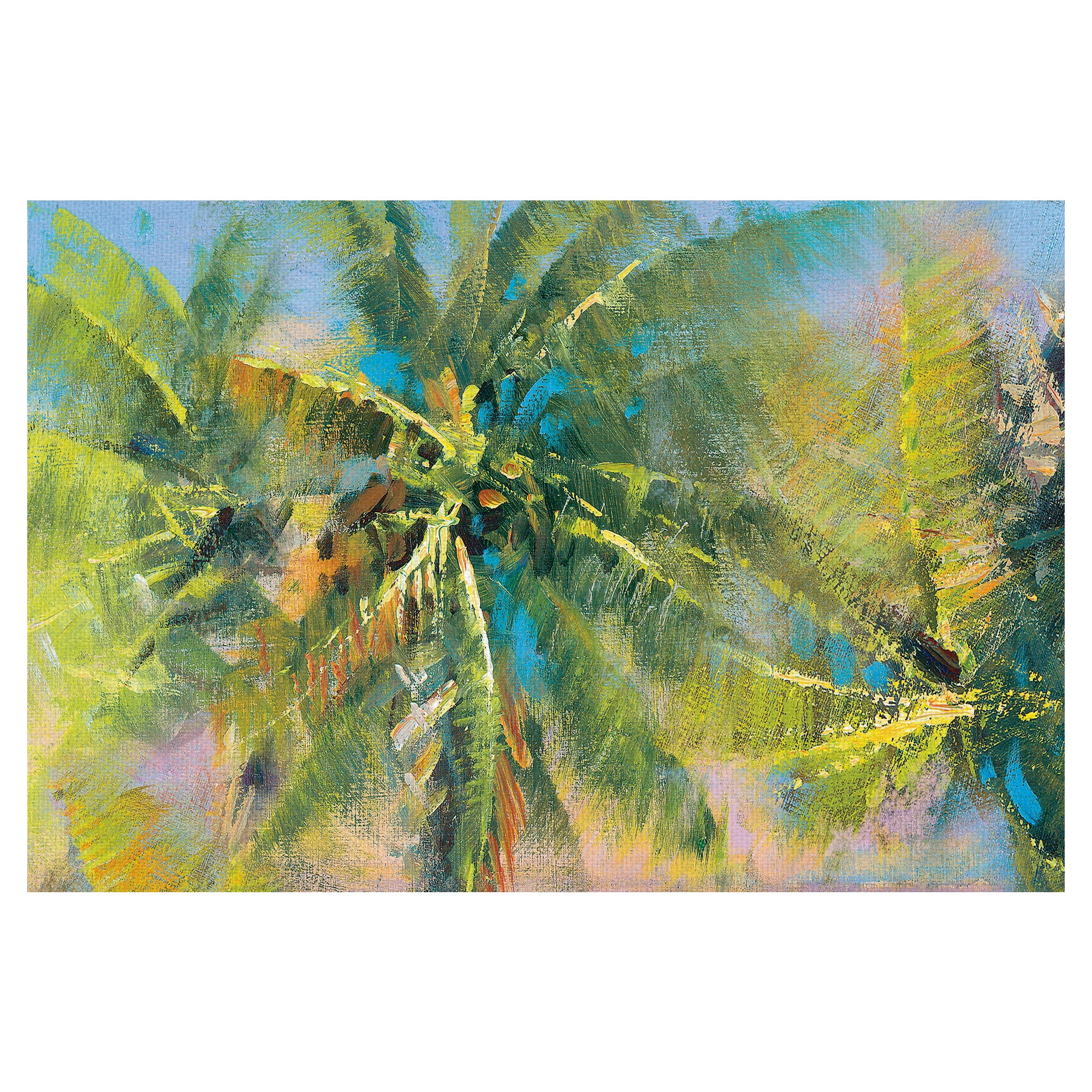 Colorful Abstract Palm Tree Canvas Art for Kids 24" x 36"