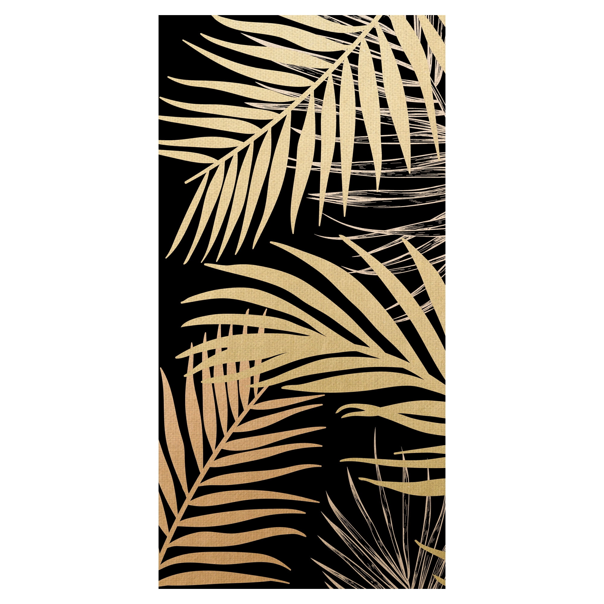 Masterpiece Art Gallery Palms D'or I Tropical Leaves By Belle Maison Canvas Art Print 17" x 34"