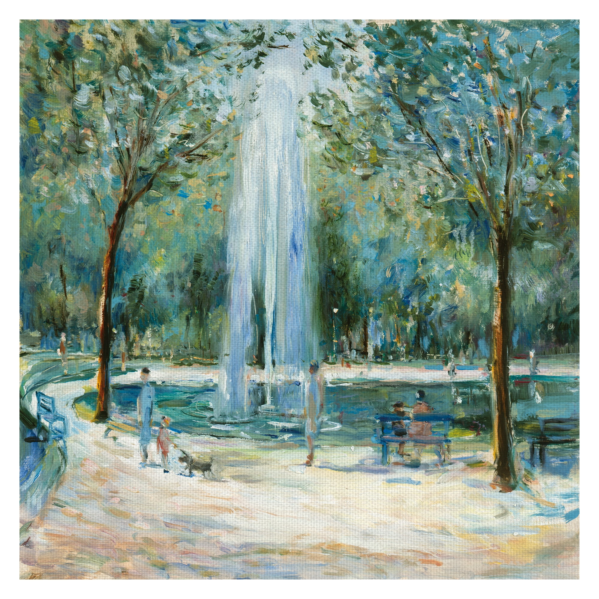 Masterpiece Art Gallery Parisian Afternoon III Park By Marysia Burr Canvas Art Print 24" x 24"