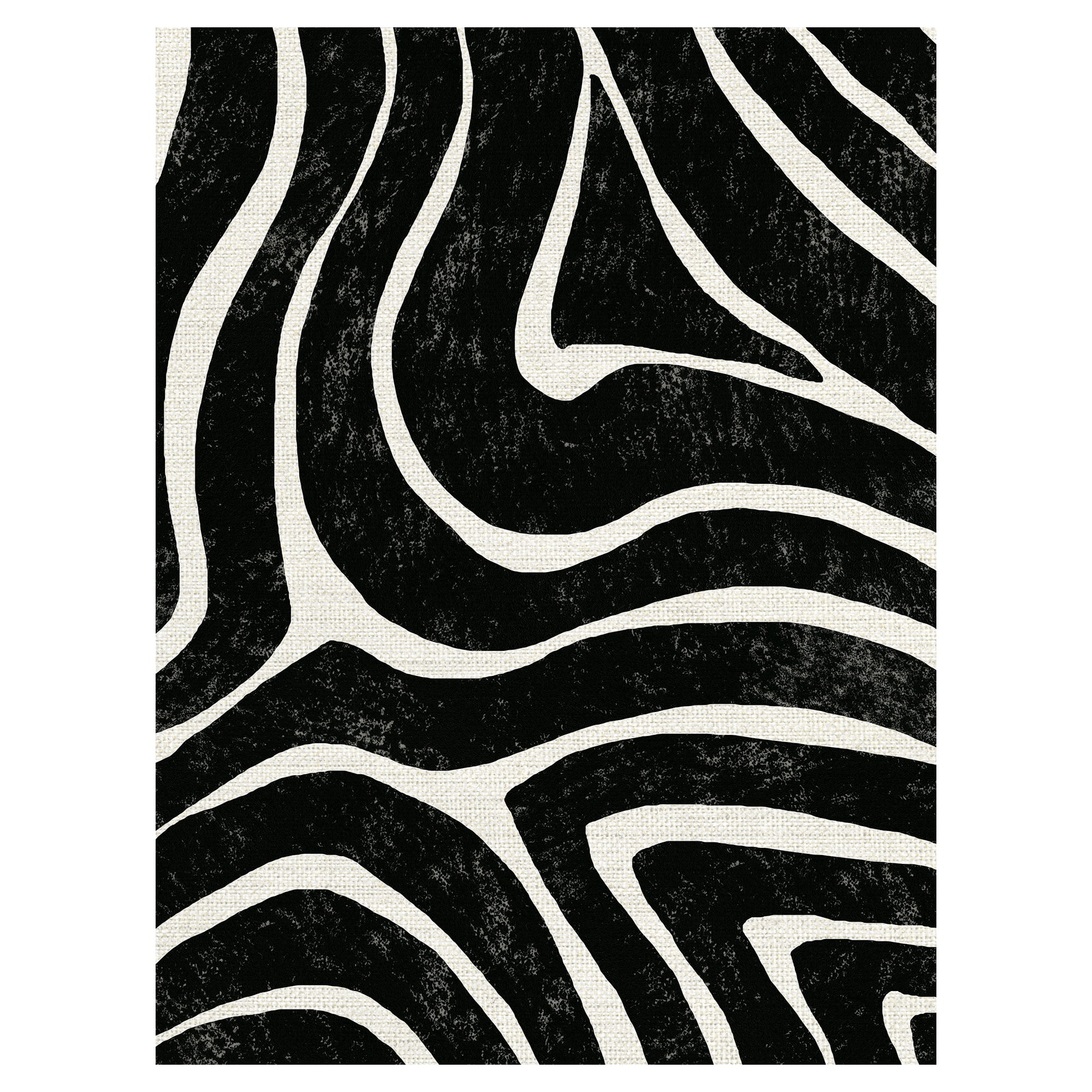 Masterpiece Art Gallery Patterned Abstract Lino Zebra Stripes by The Studio Canvas Art Print 30" x 40"