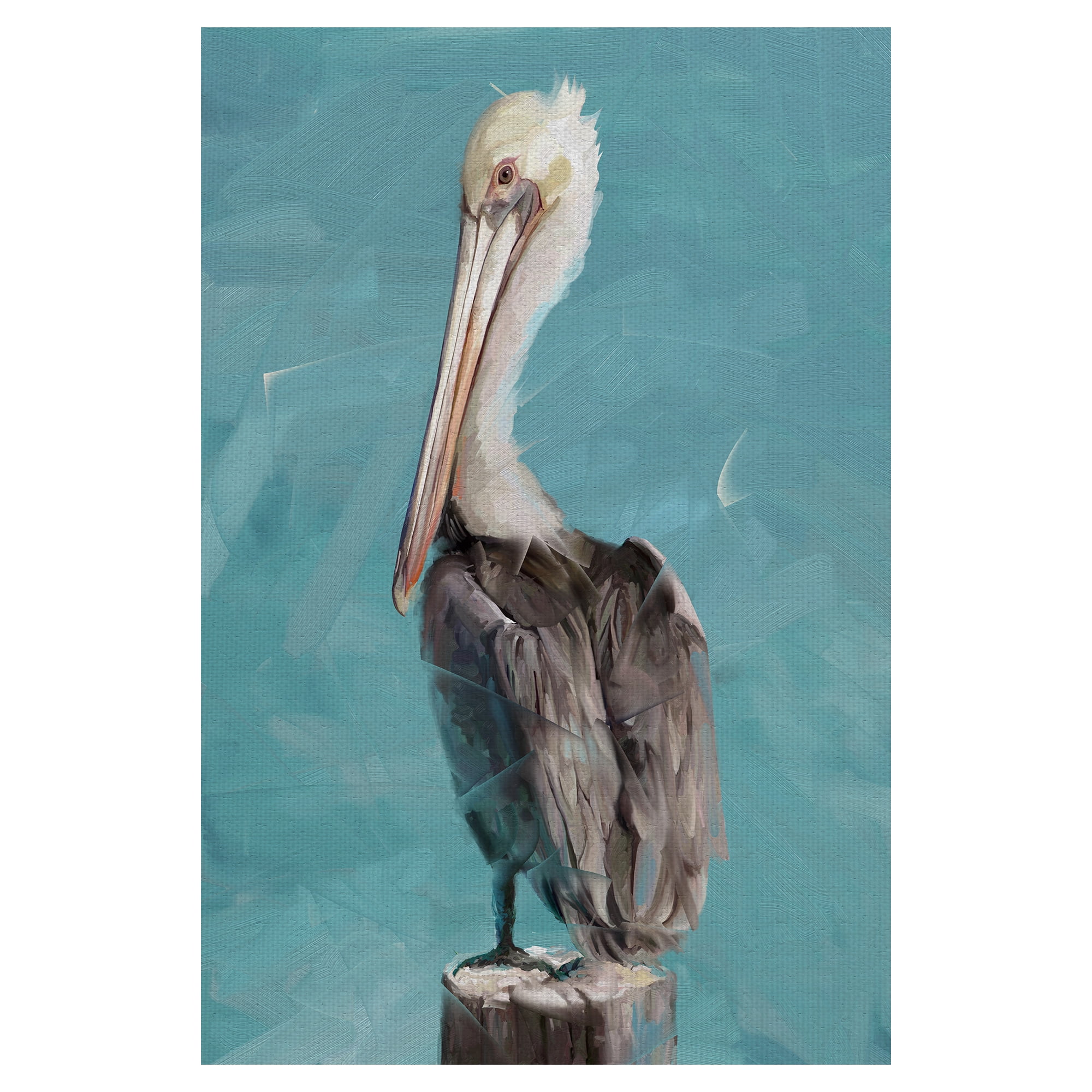 Masterpiece Art Gallery Pelican Perch II By Studio Arts Canvas Art Print 24" x 36"