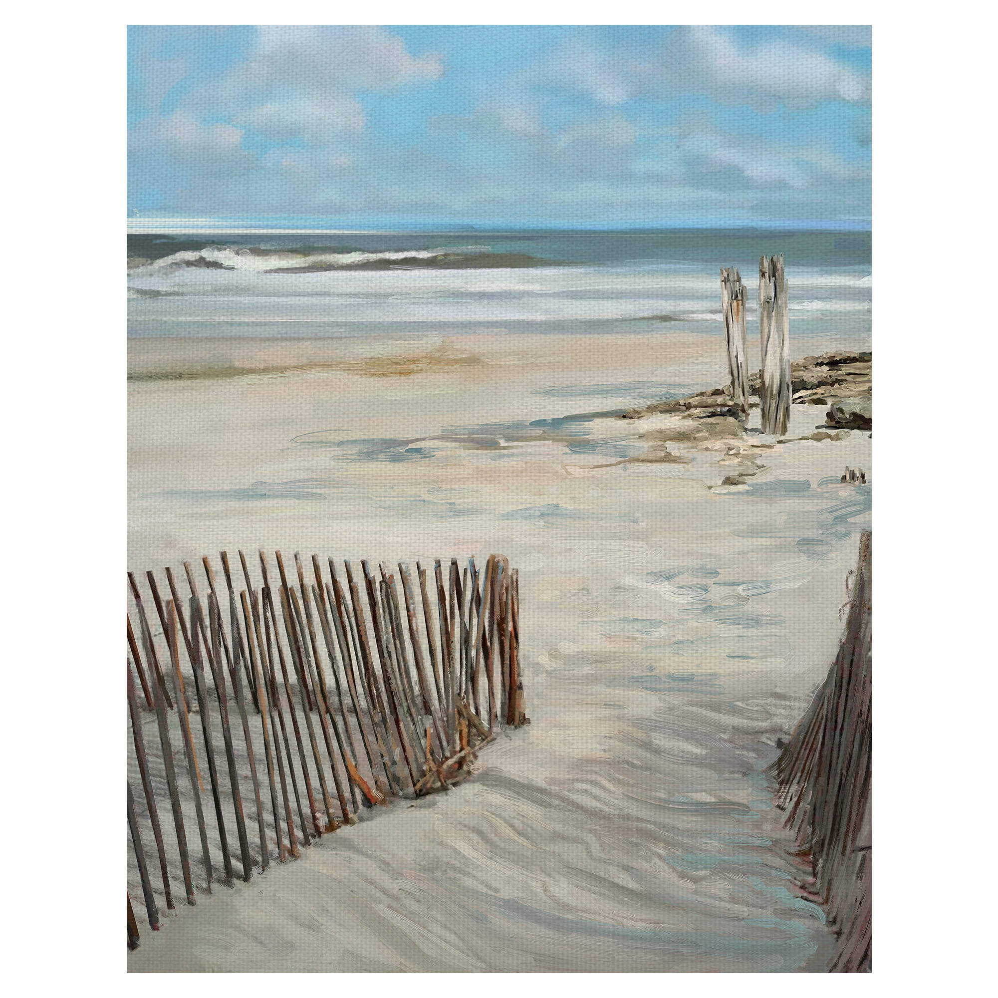 Masterpiece Art Gallery Perfect Day At The Beach I by Studio Arts Canvas Art Print 22" x 28"