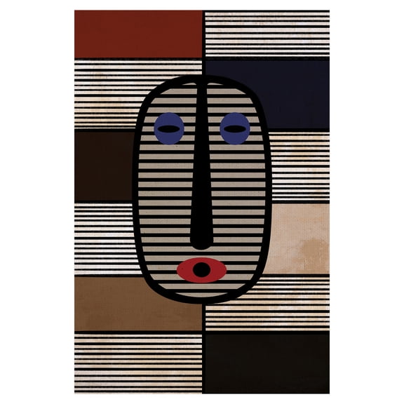 Masterpiece Art Gallery Perplexed Abstract Face by Belle Maison Canvas Art Print 24" x 36"