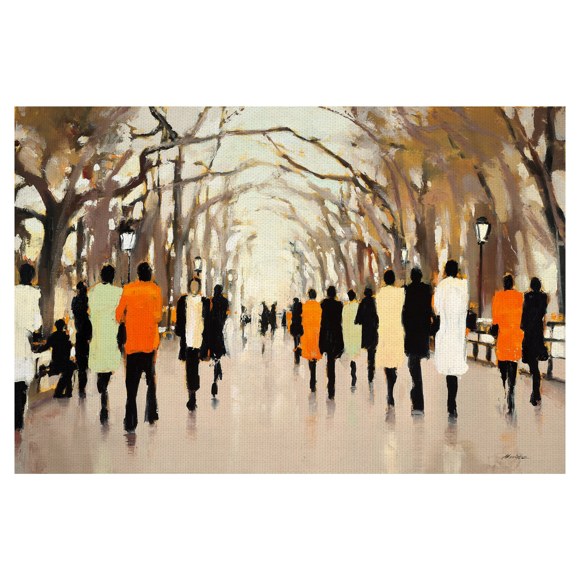 Masterpiece Art Gallery Poet Walk In The Park By Lorraine Christie Canvas Art Print 24" x 36"