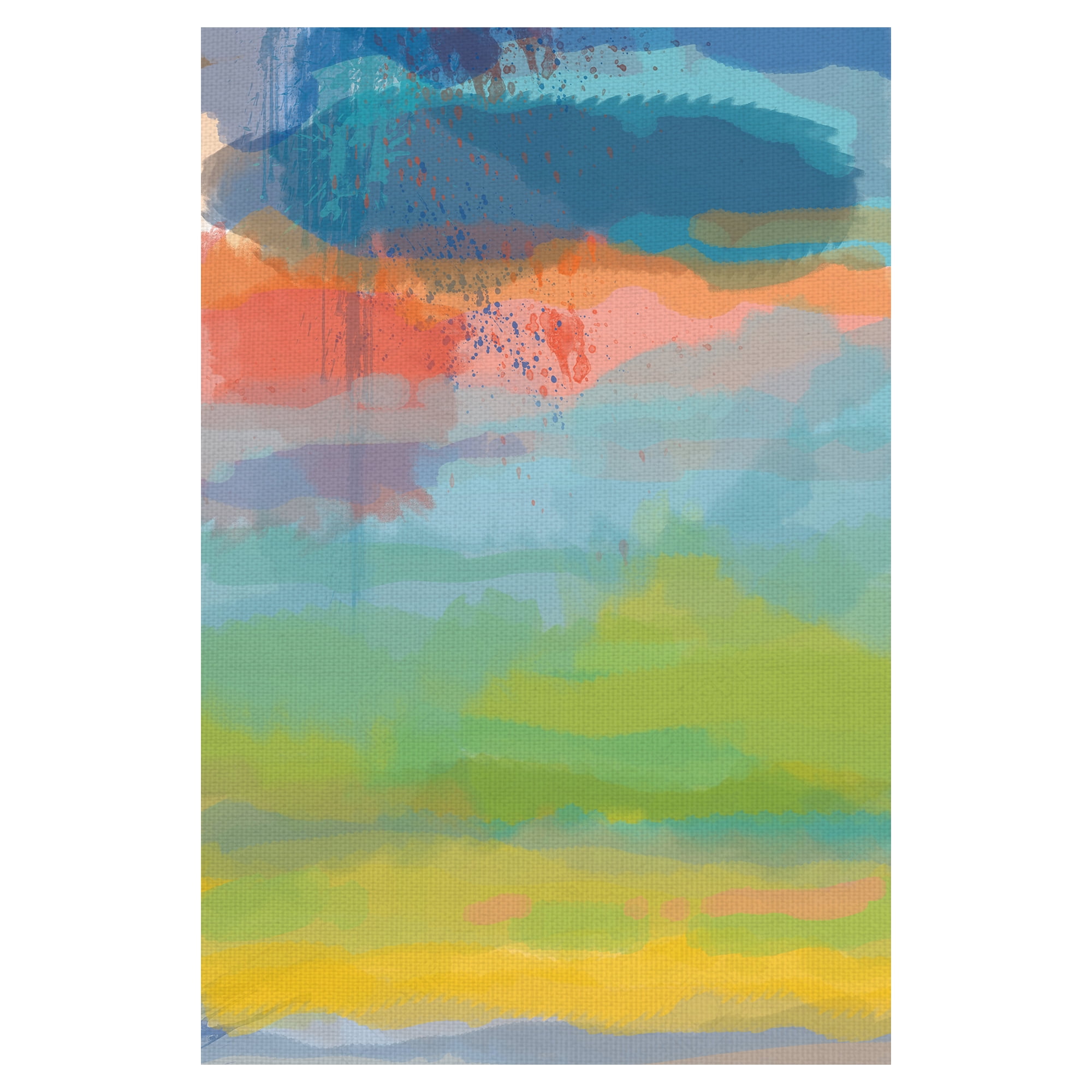 Masterpiece Art Gallery Point In Time Light Circular Abstract By Mary Calkins Canvas Art Print 24" x 24"