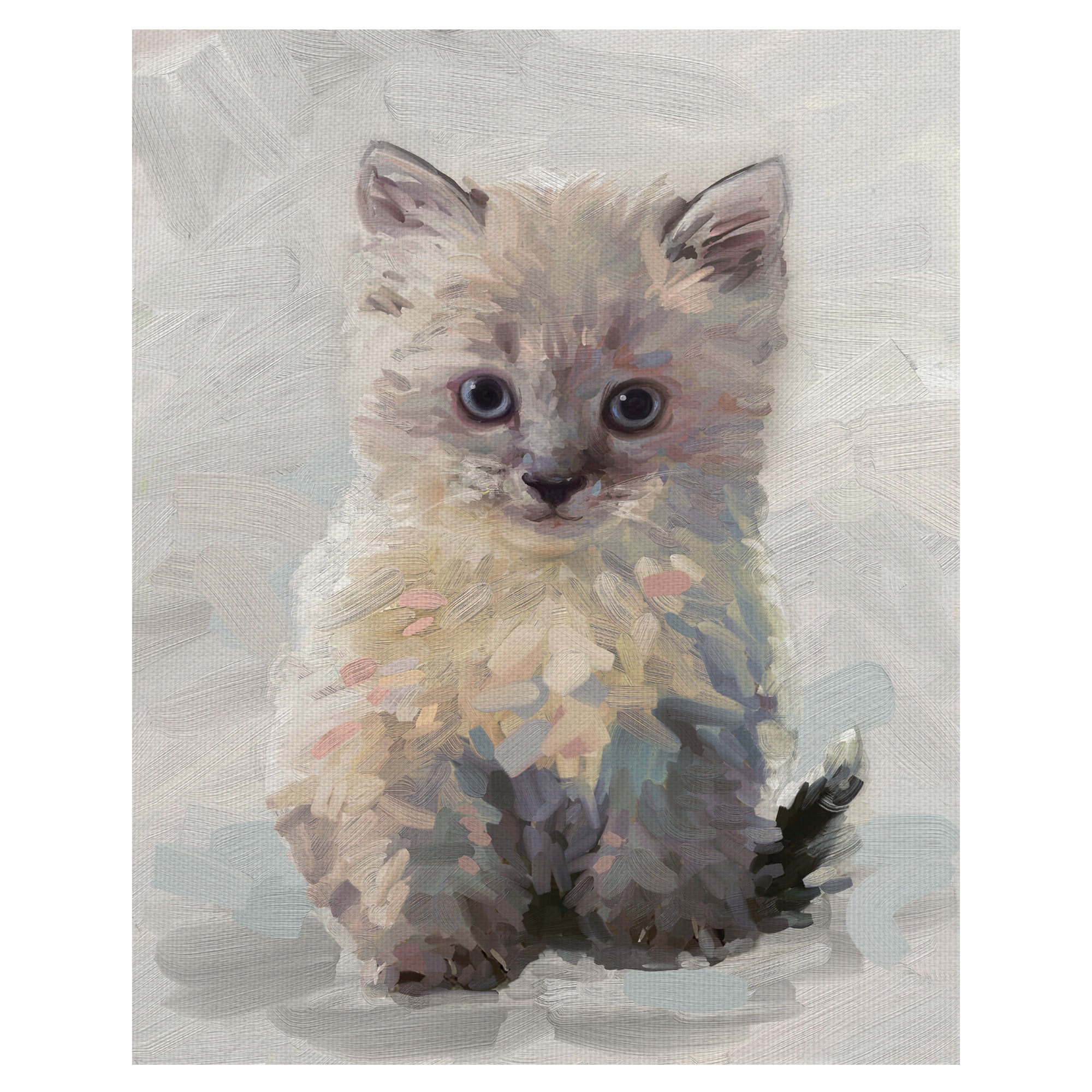 Adorable Kitten Canvas Print for Kids Room, 22" x 28"