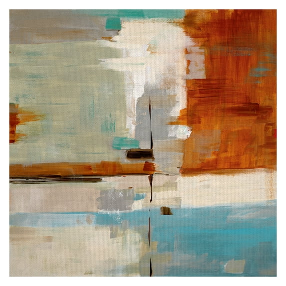 Masterpiece Art Gallery Quad Fusion Rectangular Abstract II by Sally Swatland Canvas Art Print 24" x 24"