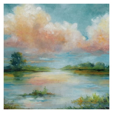 Masterpiece Art Gallery Quiet Spring Colorful Pond By Carol Robinson Canvas Art Print 24" x 24"