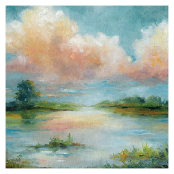 Masterpiece Art Gallery Quiet Spring Colorful Pond By Carol Robinson Canvas Art Print 30" x 30"