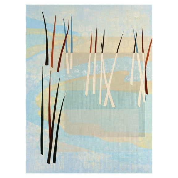 Masterpiece Art Gallery Reeds In The Pond By Mary Calkins Canvas Art Print 18" x 24"