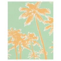 Masterpiece Art Gallery Retro Palms Orange & Green I by The Studio Canvas Art Print 22" x 28"