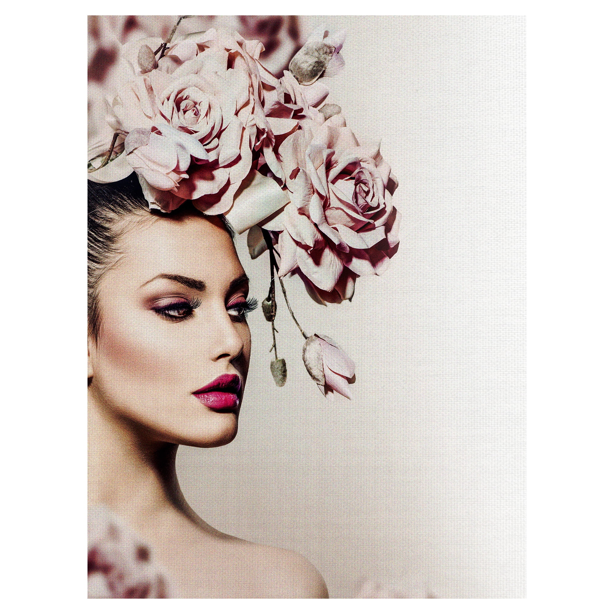 Masterpiece Art Gallery Rose Headdress Portrait By Incado Canvas Art Print 30" x 40"