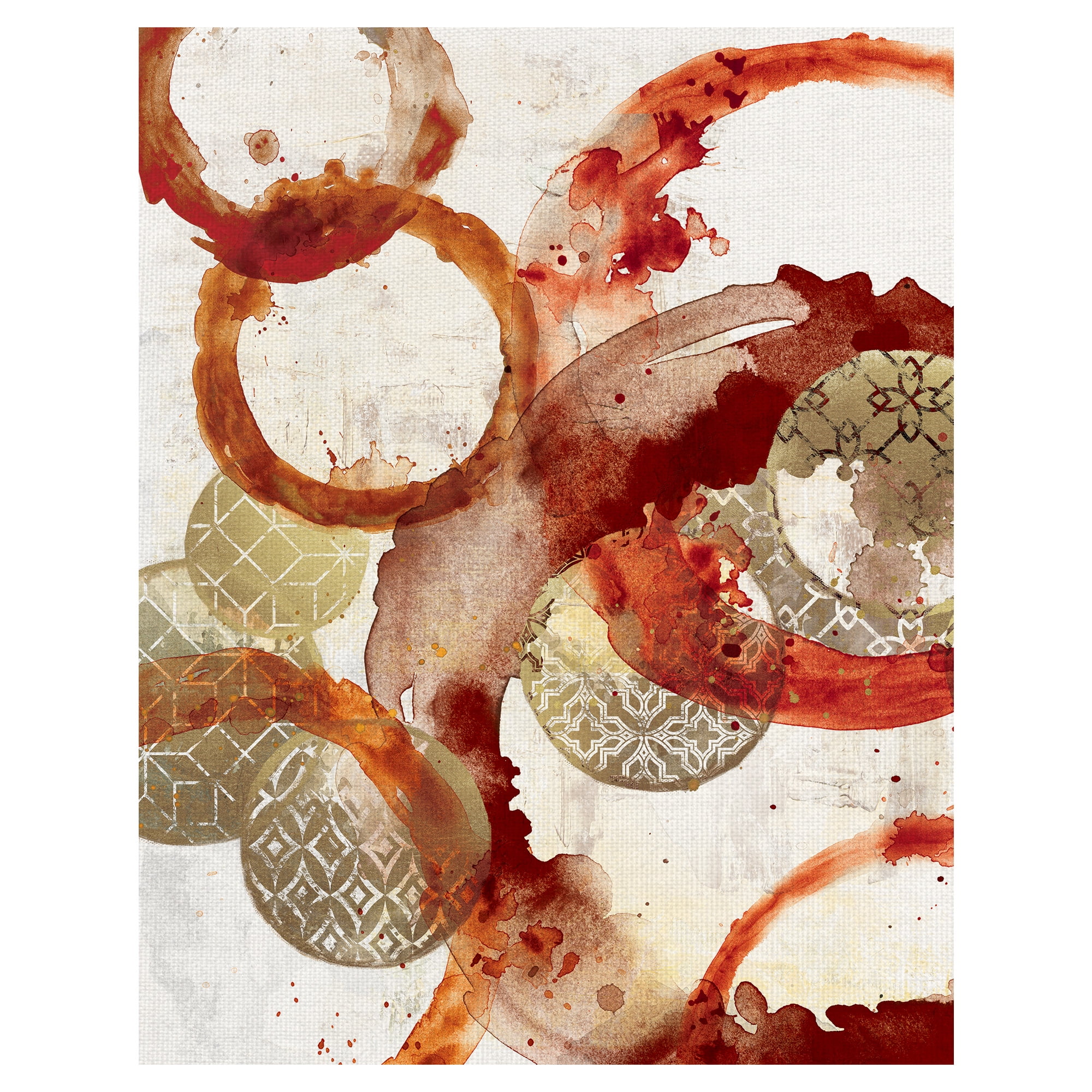 Masterpiece Art Gallery Saffron Swirls Abstract by Willowbrook Canvas Art Print 22" x 28"
