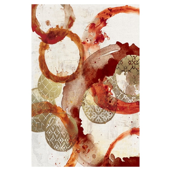 Masterpiece Art Gallery Saffron Swirls Abstract by Willowbrook Canvas Art Print 24" x 36"