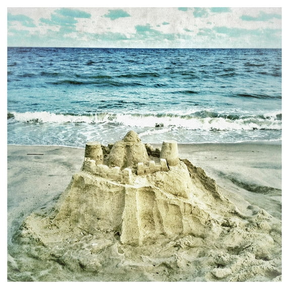 Masterpiece Art Gallery Sandcastle on the Beach by Mimi Payne Canvas Art Print