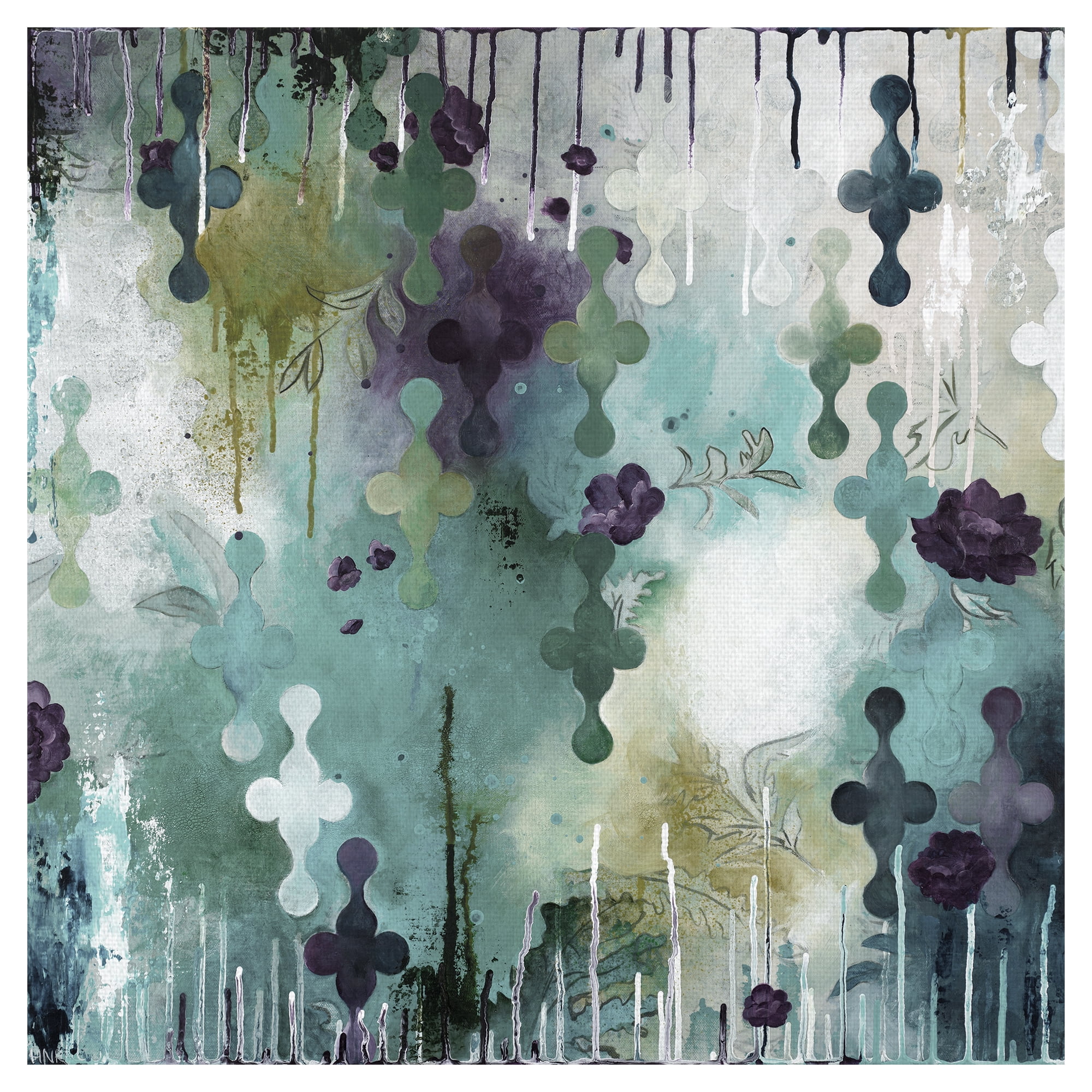 Masterpiece Art Gallery Seafoam Storm One Light Abstract by Heather Noel Robinson Canvas Art Print
