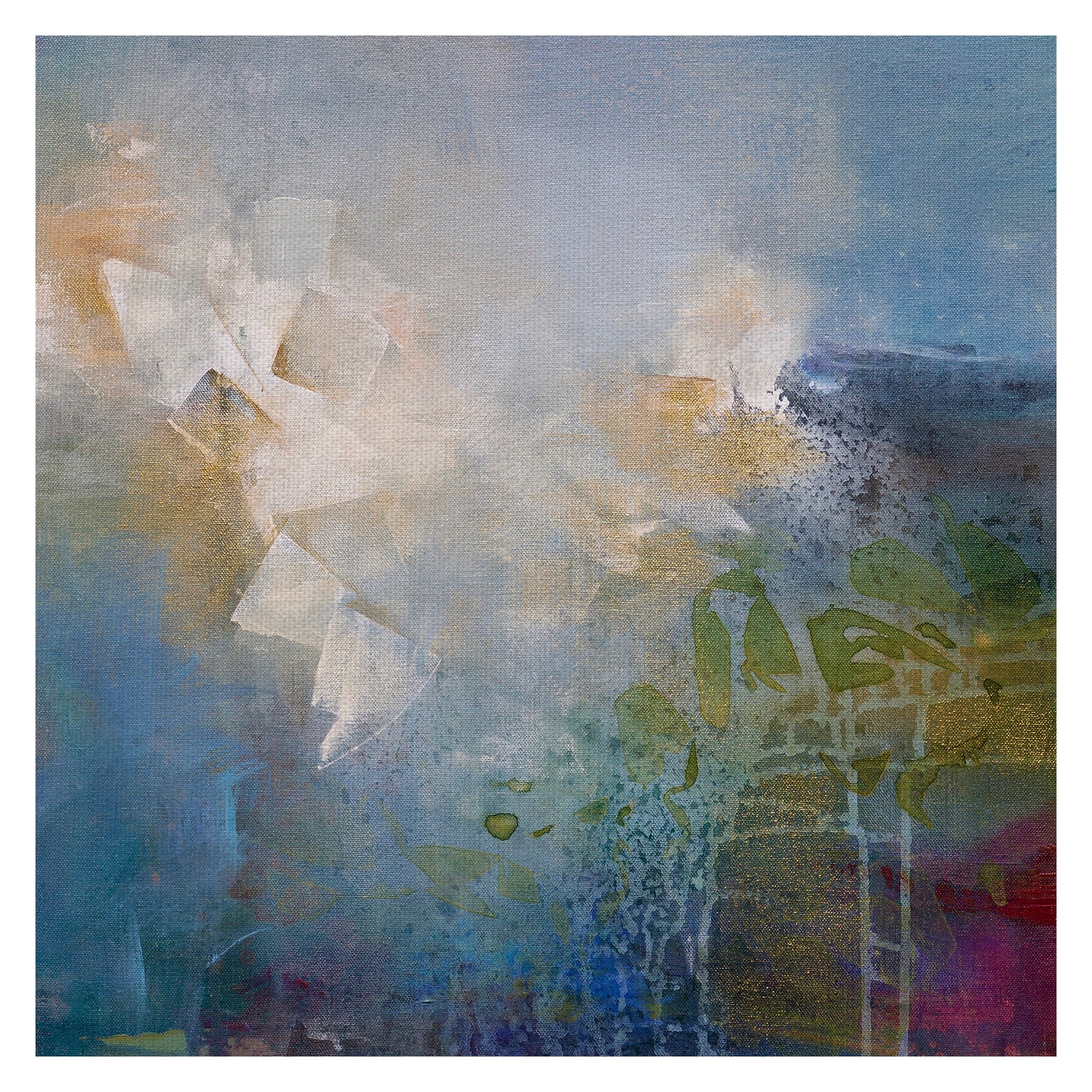 Masterpiece Art Gallery Segments Abstract By Karen Hale Canvas Art Print 30" x 30"