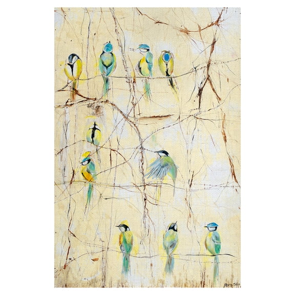 Masterpiece Art Gallery Serenity Blue Jays by Maria Teles Parenteau Canvas Art Print 24" x 36"