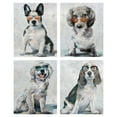 thumbnail image 1 of Masterpiece Art Gallery Shady Pups I, II, III, IV by Studio Arts Puppy Dog Canvas Art Print Set of 4 (16" x 20"), 1 of 4
