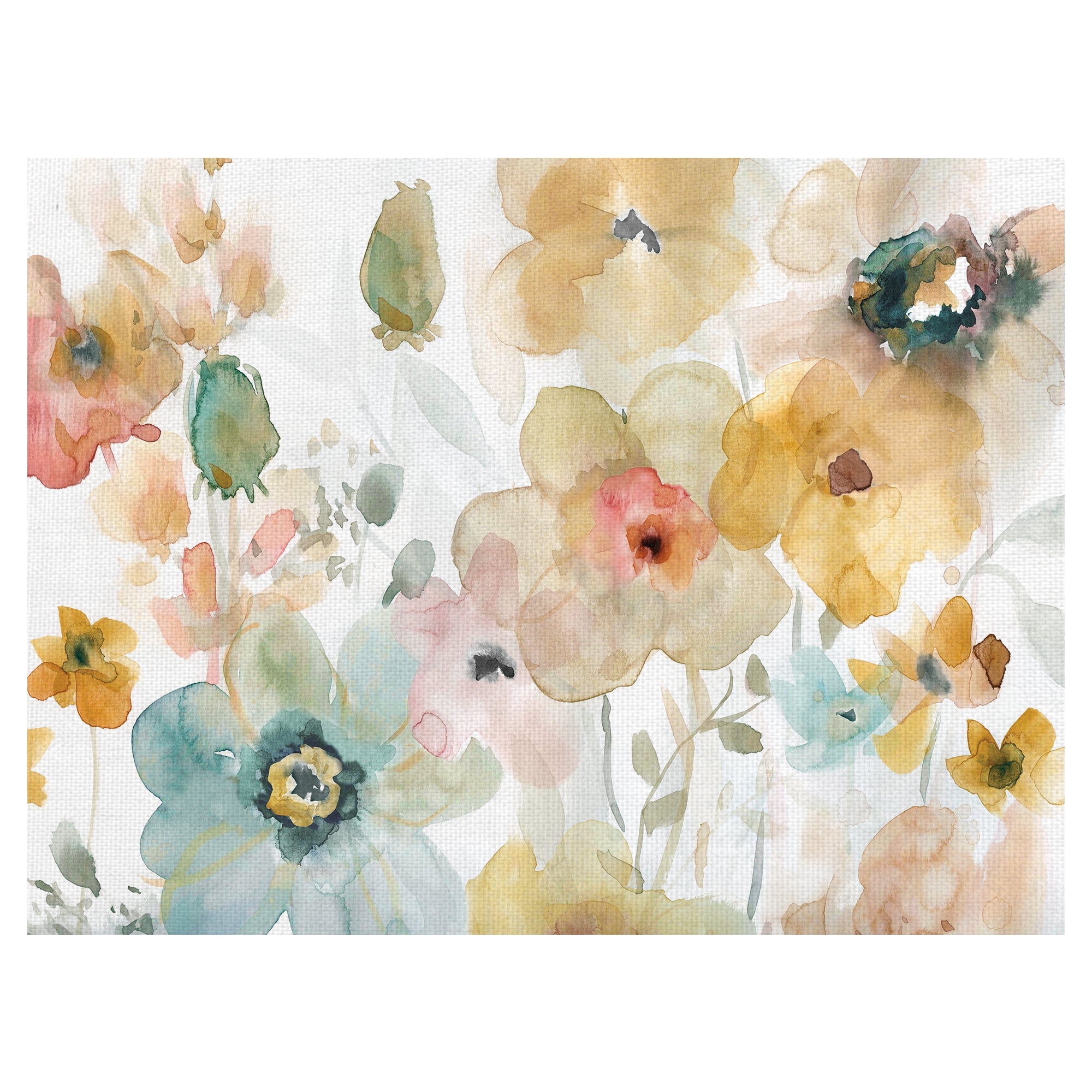 Masterpiece Art Gallery Soft Spring Colorful Flowers I by Carol Robinson Canvas Art Print 18" x 24"