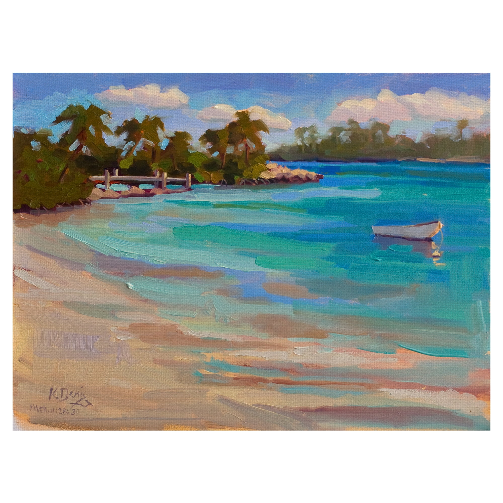Masterpiece Art Gallery Solitude Beach By Kathleen Denis Canvas Art Print 30" x 40"
