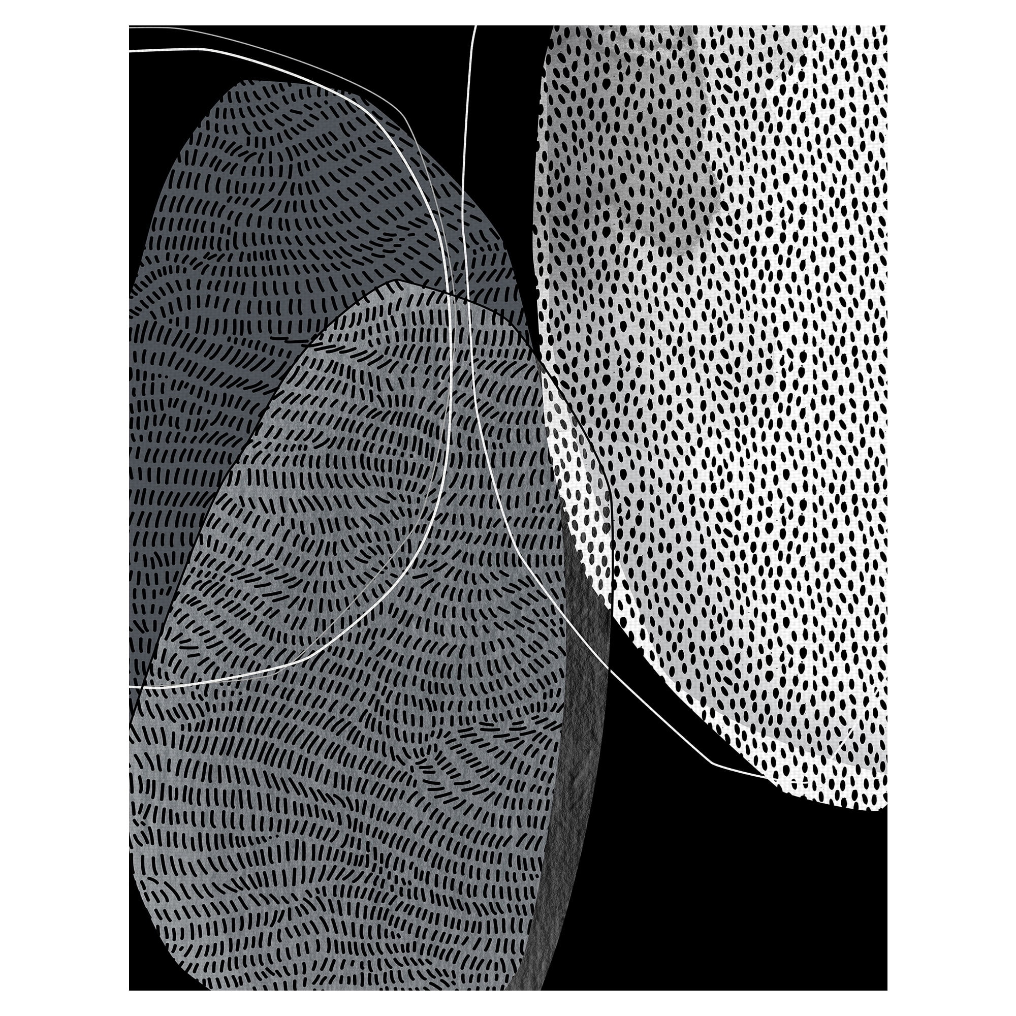 Masterpiece Art Gallery Strategy In Motion Black & White Abstract By Belle Maison Canvas Art Print 22" x 28"