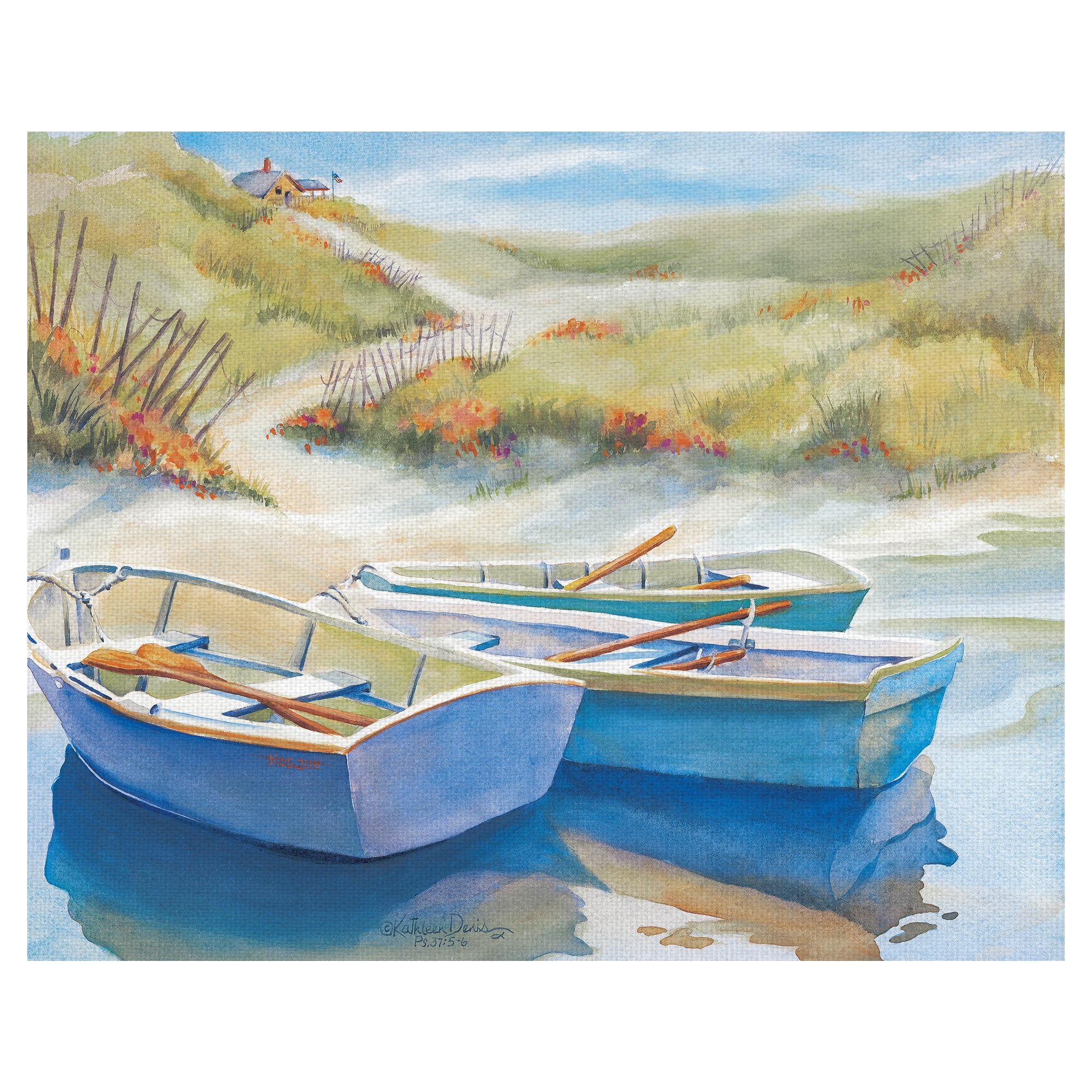 Masterpiece Art Gallery Summer Day Beach Sail by Kathleen Denis Canvas Art Print 22" x 28"