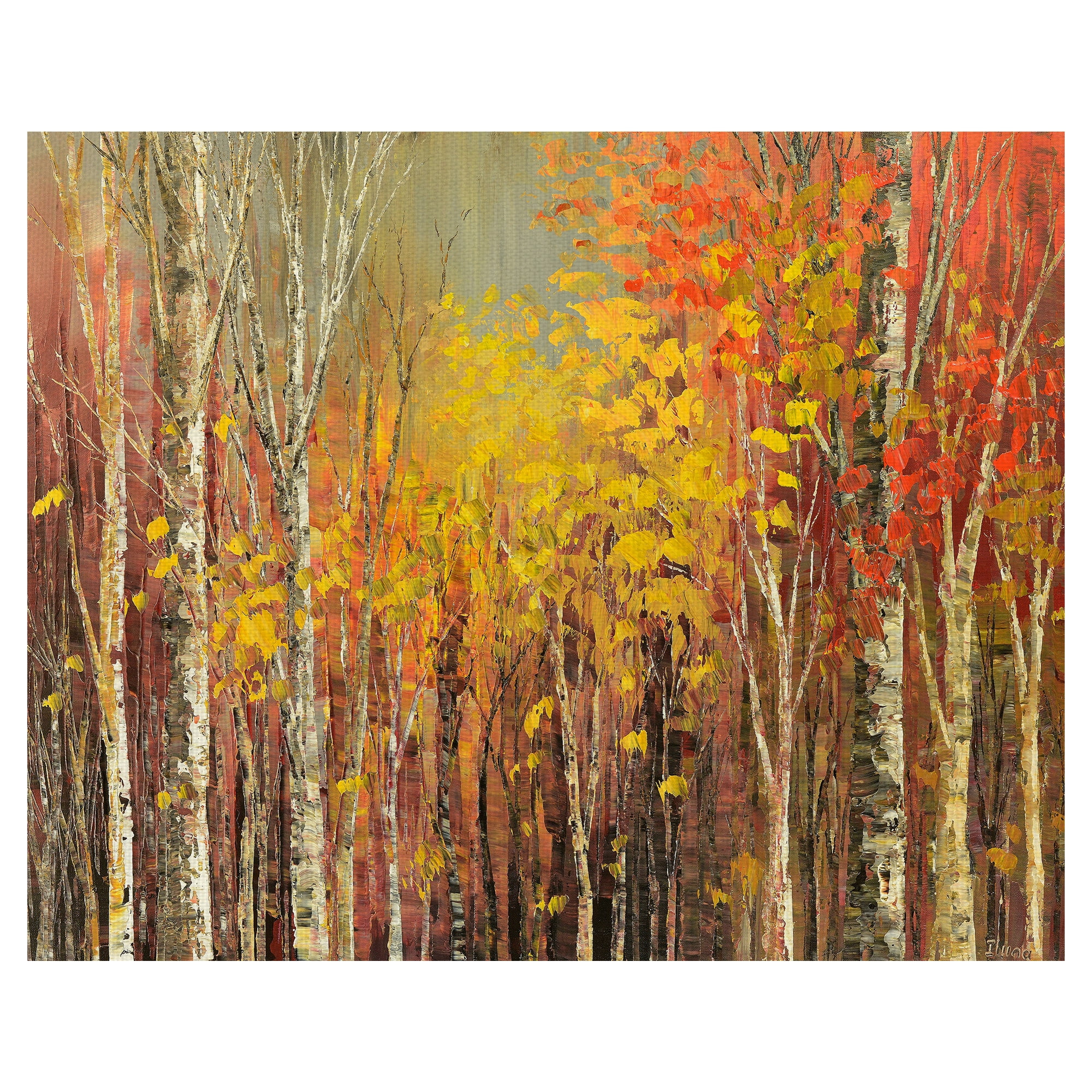 Masterpiece Art Gallery Tangled Colors Autumn Forest by Tatiana Illina Canvas Art Print 22" x 28"