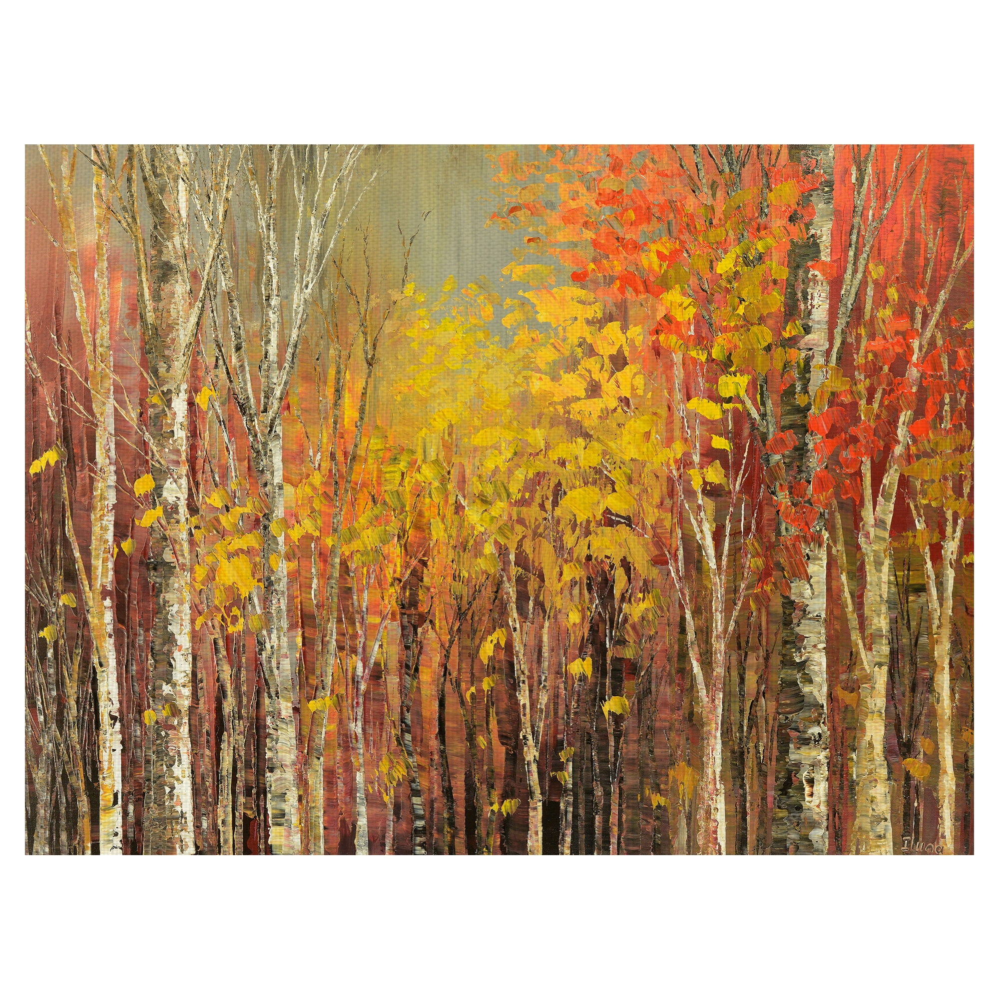 Masterpiece Art Gallery Tangled Colors Autumn Forest by Tatiana Illina Canvas Art Print 30" x 40"